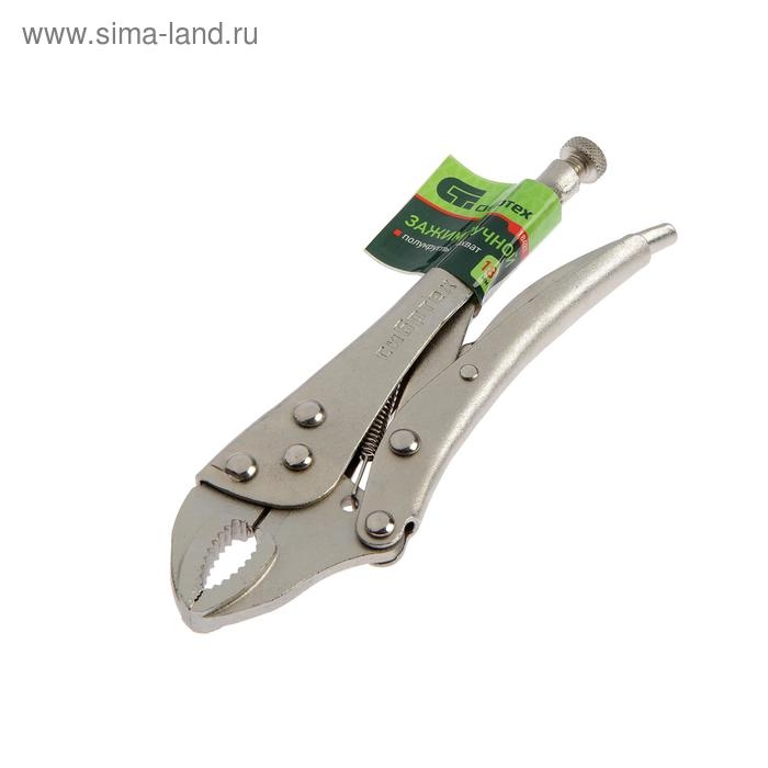 Зажим ручной "Сибртех" 18421, полукруглый захват, с фиксатором, 180 мм