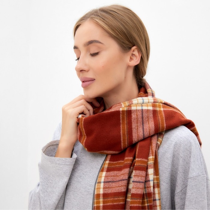 Шарф зимний с кистями MINAKU 65*180 + 8 см клетка Шарф зимний с кистями MINAKU 65*180 + 8 см клетка