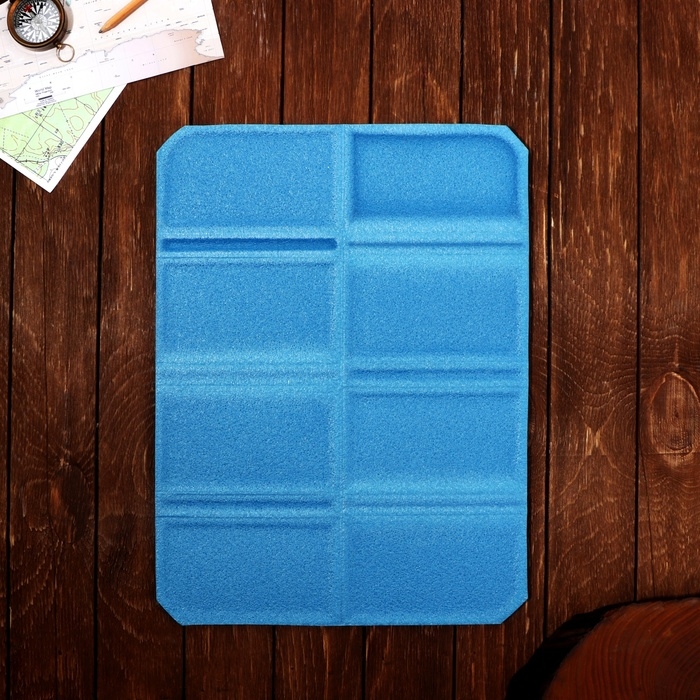 Коврик туристический складной &laquo;Для рыбалки&raquo;, 38 х 27 см, цвет синий