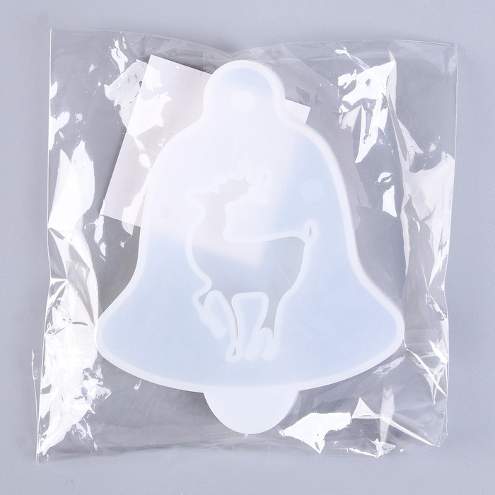 Форма силиконовая универсальная, подвеска «Колокольчик с оленем» Форма силиконовая универсальная, подвеска «Колокольчик с оленем»