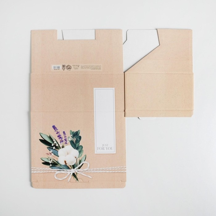 Коробка‒пенал, упаковка подарочная, &laquo;Just for you&raquo;, 26 х 19 х 10 см