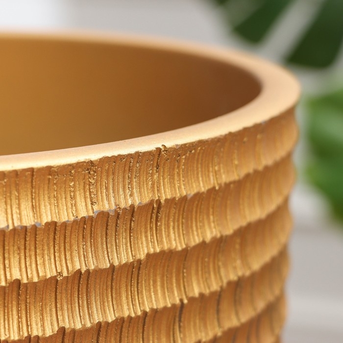 Горшок цветочный "Плиссе золото бутон №7", 13 л