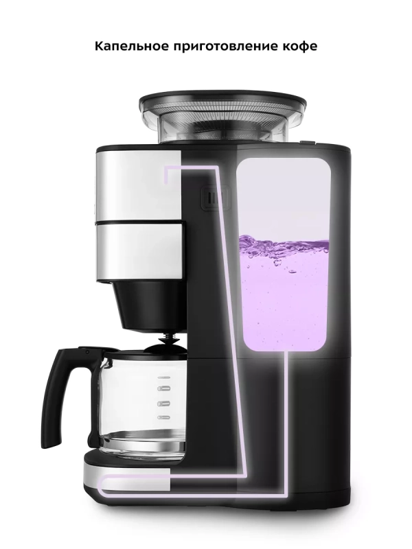 Кофемашина автоматическая капельная КТ-7366 - 1000 Вт Кофемашина автоматическая капельная КТ-7366 - 1000 Вт