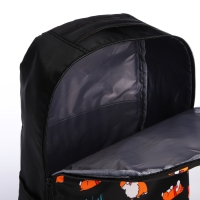 Рюкзак школьный с пеналом &laquo;Корги&raquo;, 42х28х13 см, цвет чёрный