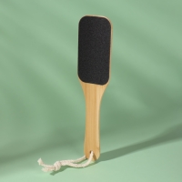 Пилка для ног &laquo;BAMBOO&raquo;, наждачная, двусторонняя, с подвесом, 25 см, бамбуковая