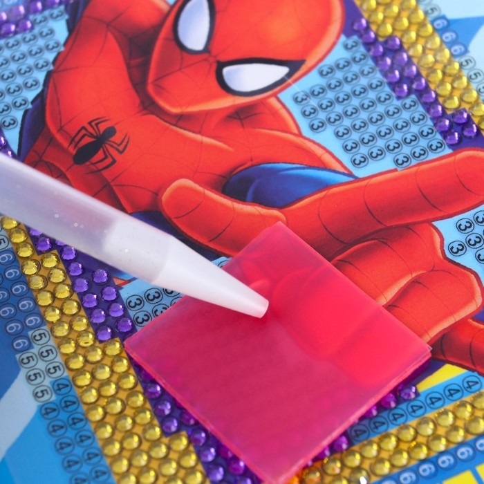 Алмазная мозаика, 16х10.5 см, Человек-паук Алмазная мозаика, 16х10.5 см, Человек-паук