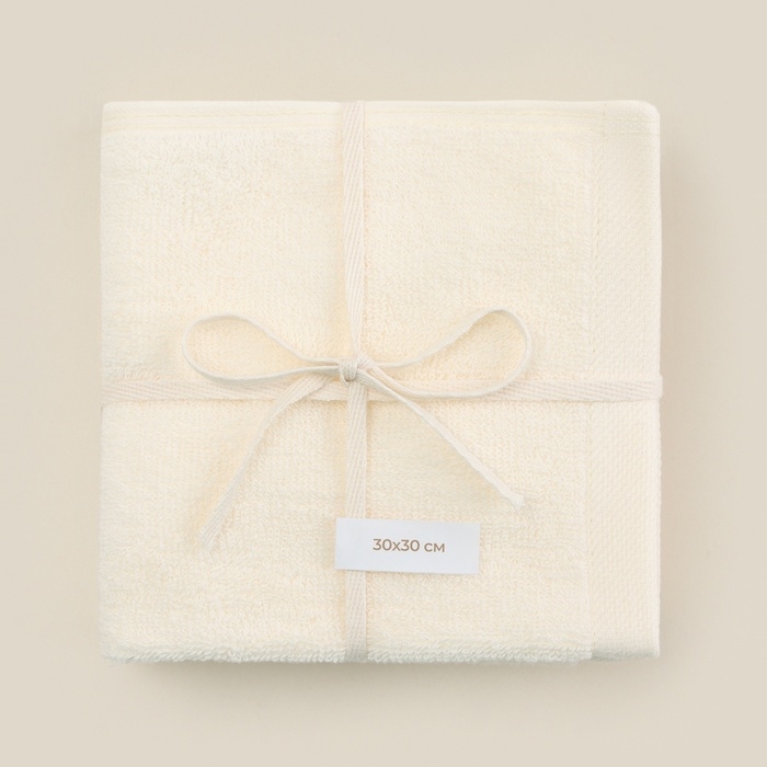 Набор салфеток SL HOME: Basic Набор салфеток SL HOME: Basic "Айвори" 30х30 см - 3 шт., 100% хлопок, 530 г/м2