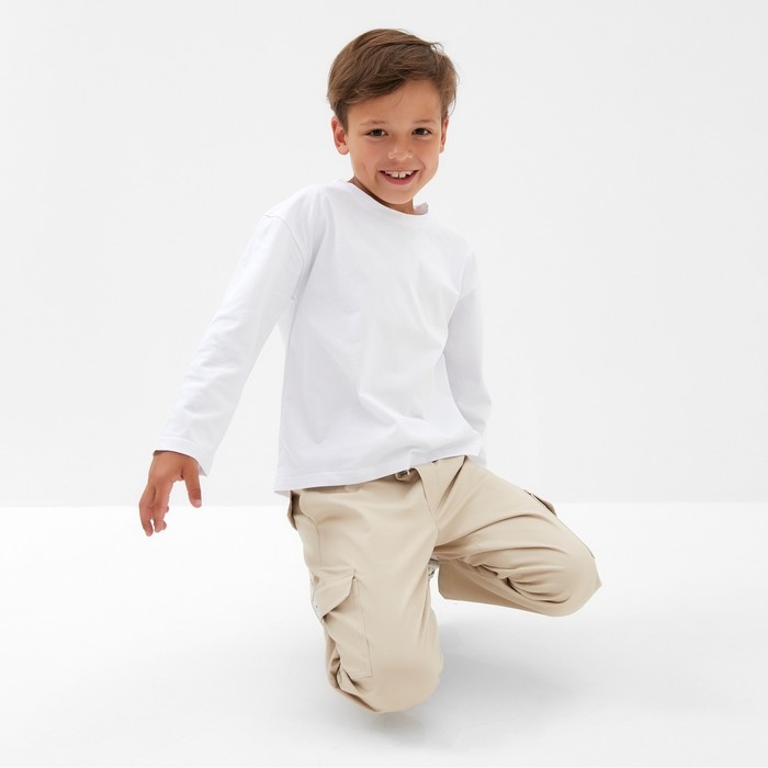 Лонгслив детский KAFTAN, р. 30 (98-104 см), белый