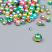 Бусины для творчества пластик "Круглые. Градиент. Русалка зелёное ассорти" d=3-8мм, н-р 10гр Бусины для творчества пластик "Круглые. Градиент. Русалка зелёное ассорти" d=3-8мм, н-р 10гр