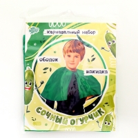 Карнавальный набор &laquo;Сочный огурчик&raquo;: накидка, ободок