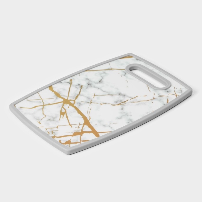Доска разделочная Доляна «Мрамор и золото», 30×20 см Доска разделочная Доляна «Мрамор и золото», 30×20 см