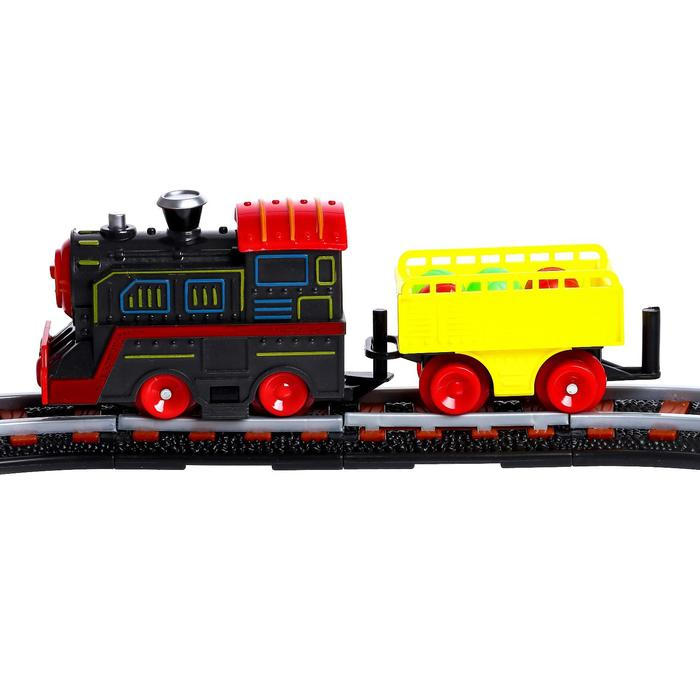 Железная дорога «Останови крушение», 2 поезда, ж/д стрелка, работает от батареек, свет и звук Железная дорога «Останови крушение», 2 поезда, ж/д стрелка, работает от батареек, свет и звук