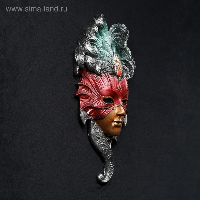 Венецианская маска "Сова" золото, 28см МИКС