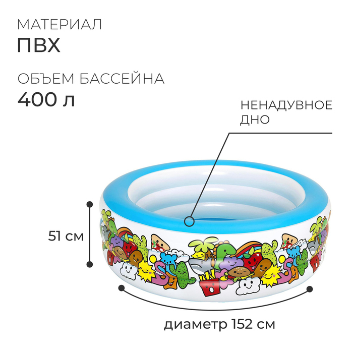 Бассейн надувной &laquo;Персонаж&raquo;, 152 х 51 см, от 6 лет, 51121 Bestway