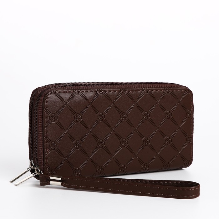 Кошелёк женский на молнии, цвет коричневый Кошелёк женский на молнии, цвет коричневый