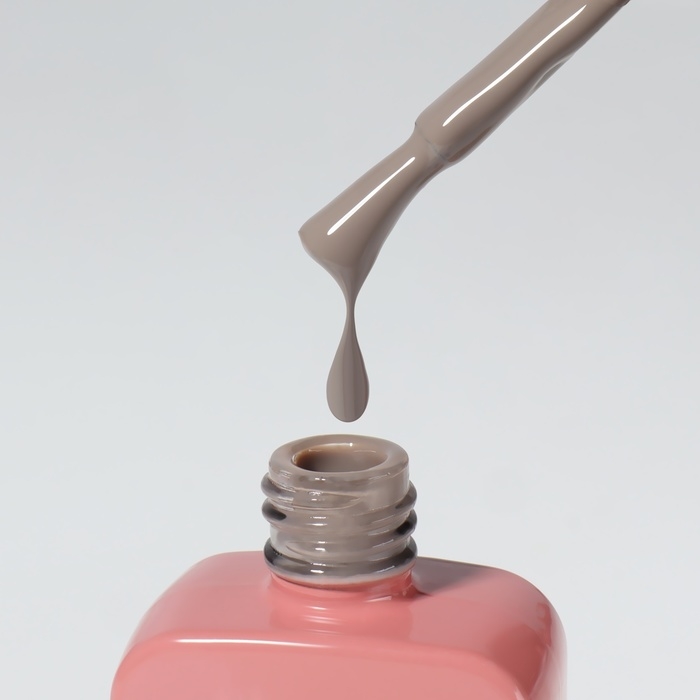 Гель лак для ногтей &laquo;SIMPLE&raquo;, 3-х фазный, 10 мл, LED/UV, цвет серый (111)