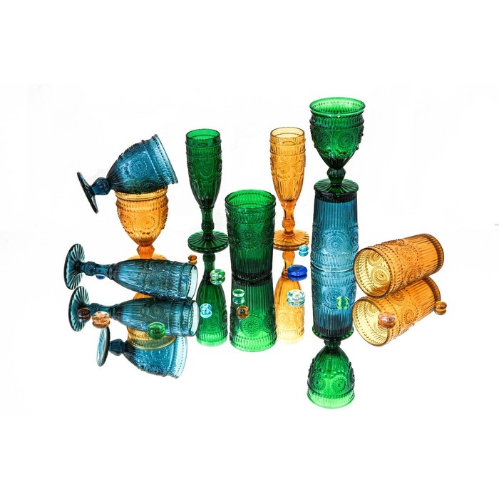 Бокал стеклянный Magistro &laquo;Ларго&raquo;, 260 мл, цвет синий