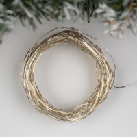 Гирлянда &laquo;Нить&raquo; 10 м роса, IP20, серебристая нить, 100 LED, свечение фиолетовое, 12 В