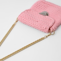 Цепочка для сумки, с карабинами, металлическая, плоская, плотное плетение, 15 &times; 10 мм, 60 см, цвет золотой