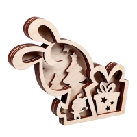 Роспись по дереву &laquo;Зайка&raquo;, новогодний набор для творчества
