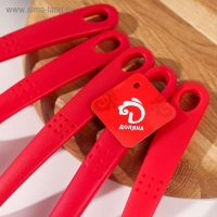 Набор кухонных принадлежностей Доляна &laquo;Точки&raquo;, 5 предметов, цвет красный