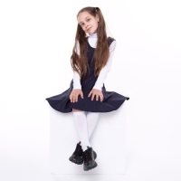 Школьный сарафан для девочки, цвет синий, рост 140