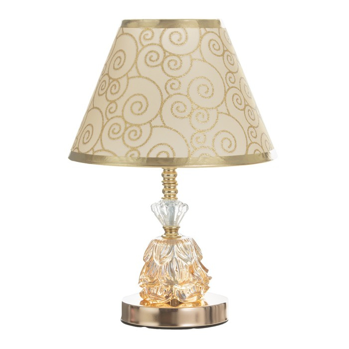 Лампа настольная "Арабис" E27 40W низ с подсветкой 22,5х22,5х33,5 см RISALUX