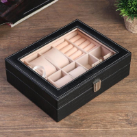 Шкатулка кожзам под часы 6 отделений и бижутерию "Чёрная с белой строчкой" 7,7х25,5х20 см Шкатулка кожзам под часы 6 отделений и бижутерию "Чёрная с белой строчкой" 7,7х25,5х20 см