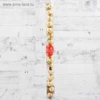 Набор шаров пластик d-2,5 см, 16 шт "Диско" золото