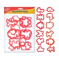 Формочки для лепки, 12 штук Формочки для лепки, 12 штук