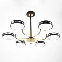 Люстра "Нестер" 6хLED 156Вт 3000-6000К черно-золотой 87х87х35 см BayerLux Люстра "Нестер" 6хLED 156Вт 3000-6000К черно-золотой 87х87х35 см BayerLux