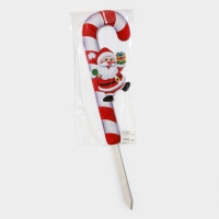 Топпер декоративный трость "Дедушка мороз с подарком" 16,7х67,5 см Топпер декоративный трость "Дедушка мороз с подарком" 16,7х67,5 см