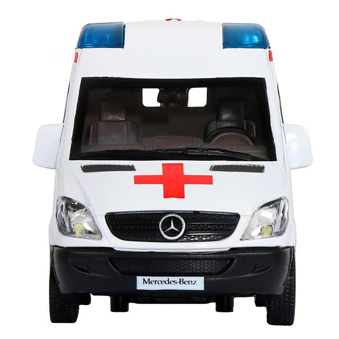 Машина металлическая &laquo;Mercedes Sprinter. Скорая помощь&raquo; 1:32, инерция, цвет белый, световые и звуковые эффекты