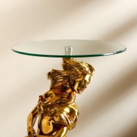 Стол декоративный "Дельфин и русалка" золото 48х48х104 см Стол декоративный "Дельфин и русалка" золото 48х48х104 см