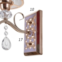 Бра 2579/1 E27 40 вт золото Бра 2579/1 E27 40 вт золото