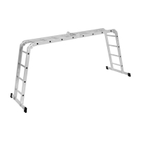 Лестница-трансформер ТУНДРА, алюминиевая, 4х4 ступени Лестница-трансформер ТУНДРА, алюминиевая, 4х4 ступени