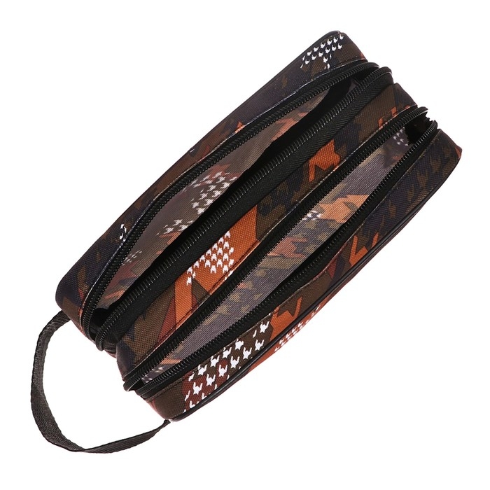 Пенал мягкий 2 отделения, 100 х 220 х 70 мм, объёмный, с ручкой,Calligrata, хаки Пенал мягкий 2 отделения, 100 х 220 х 70 мм, объёмный, с ручкой,Calligrata, хаки