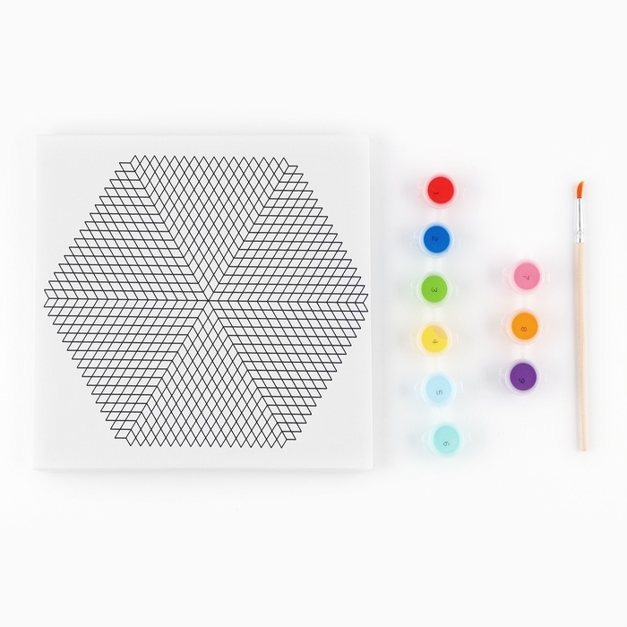 Набор для рисования. Раскраска антистресс &laquo;Мандала по дате рождения&raquo;, холст на подрамнике, 20 х 20 см