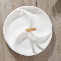 Менажница керамическая 3 ячейки &laquo;Эстет&raquo;, 28&times;12 см