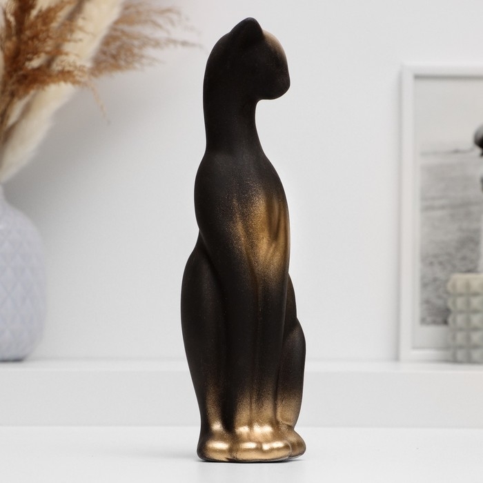 Фигура "Кот стоит" черный, 21см