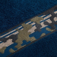 Полотенце махровое Love Life &laquo;Милитари&raquo; 70*130 см, цв. синий, 100% хлопок, 360 г/м2