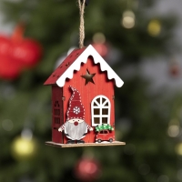 Ёлочная игрушка «Домик эльфа», от батареек, свечение тёплое белое Ёлочная игрушка «Домик эльфа», от батареек, свечение тёплое белое