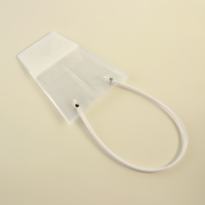 Сумка для цветов прозрачная, влагостойкая, белая, 20х17х10 см Сумка для цветов прозрачная, влагостойкая, белая, 20х17х10 см