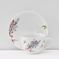 Сервиз фарфоровый чайный Доляна «Лаванда», 12 предметов: 6 чашек 250 мл, 6 блюдец d=15 см, цвет белый Сервиз фарфоровый чайный Доляна «Лаванда», 12 предметов: 6 чашек 250 мл, 6 блюдец d=15 см, цвет белый