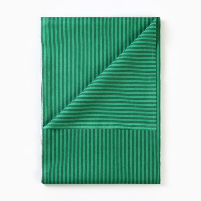 Простыня Этель "Полосы" 150*214, цв.зелёный, 100% хлопок, бязь 125г/м2