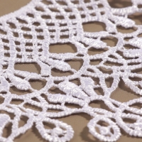 Воротник пришивной, гипюровый, 23 &times; 7,5 см, цвет белый