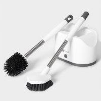 Ёршик для унитаза SAVANNA, силиконовый с щёткой, 18,9×12×40,5 см цвет белый Ёршик для унитаза SAVANNA, силиконовый с щёткой, 18,9×12×40,5 см цвет белый