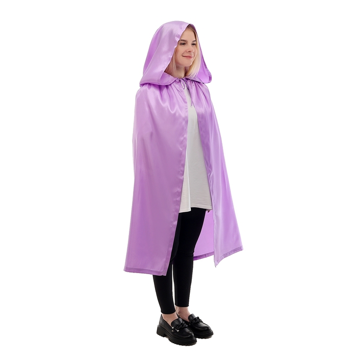 Карнавальный плащ детский,атлас,цвет фиолетовый длина 100см Карнавальный плащ детский,атлас,цвет фиолетовый длина 100см