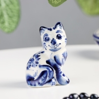 Сувенир &laquo;Кот Волна&raquo;, 7 см, гжель