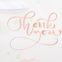 Пакет подарочный ламинированный, упаковка, &laquo;Спасибо&raquo;, 25.4 х 30.5 х 12.7 см